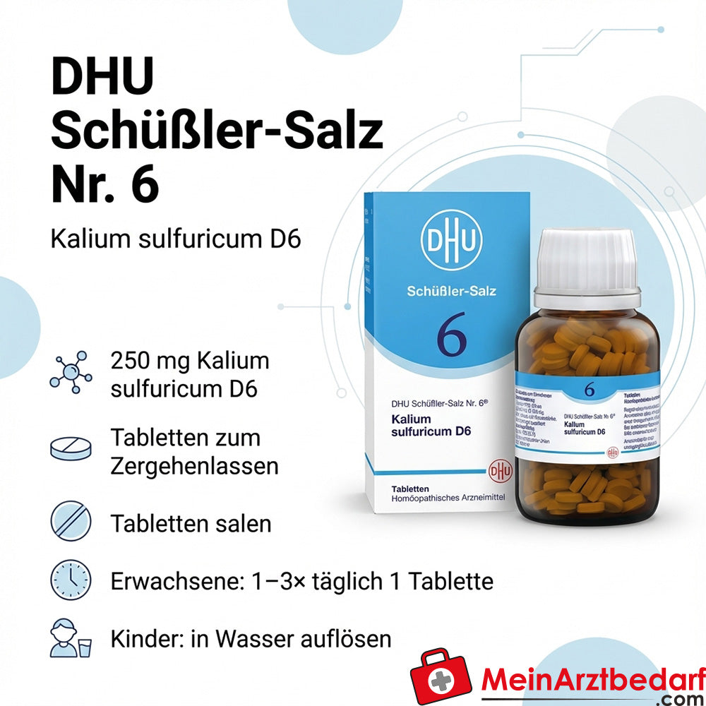 DHU Schuessler Salt No. 6 Potassium sulphuricum D6 250 mg Tabletki