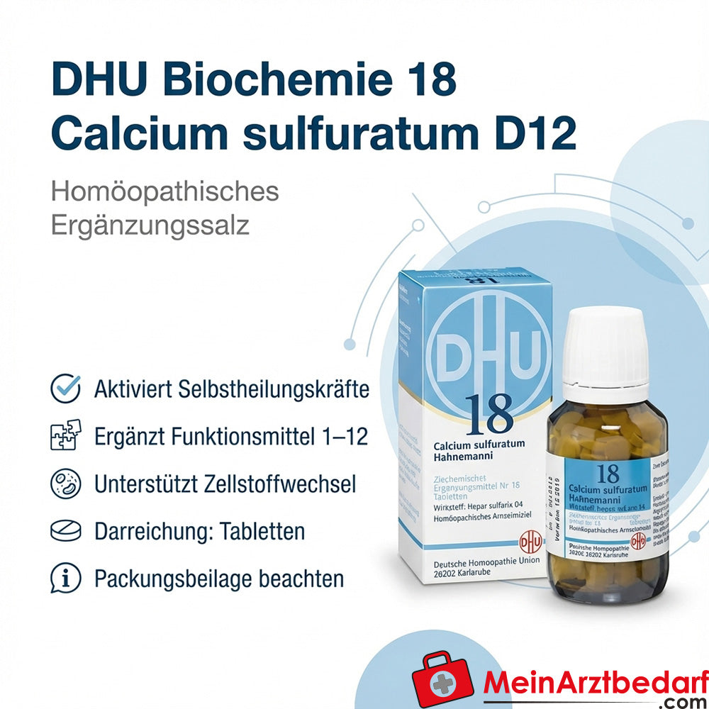 DHU Biochemistry 18 Calcium sulphuratum D12 Tabletki