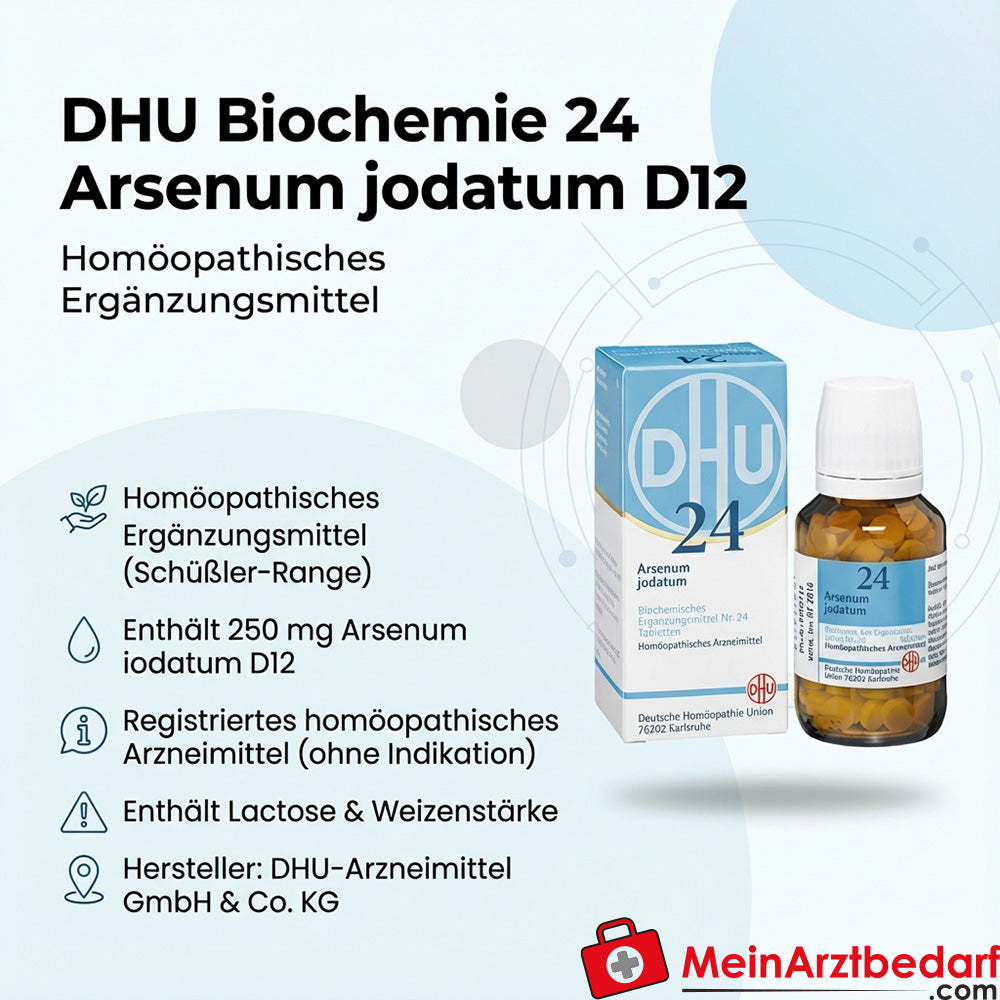 DHU Bioquímica 24 Arsenum iodatum D12 250 mg comprimidos