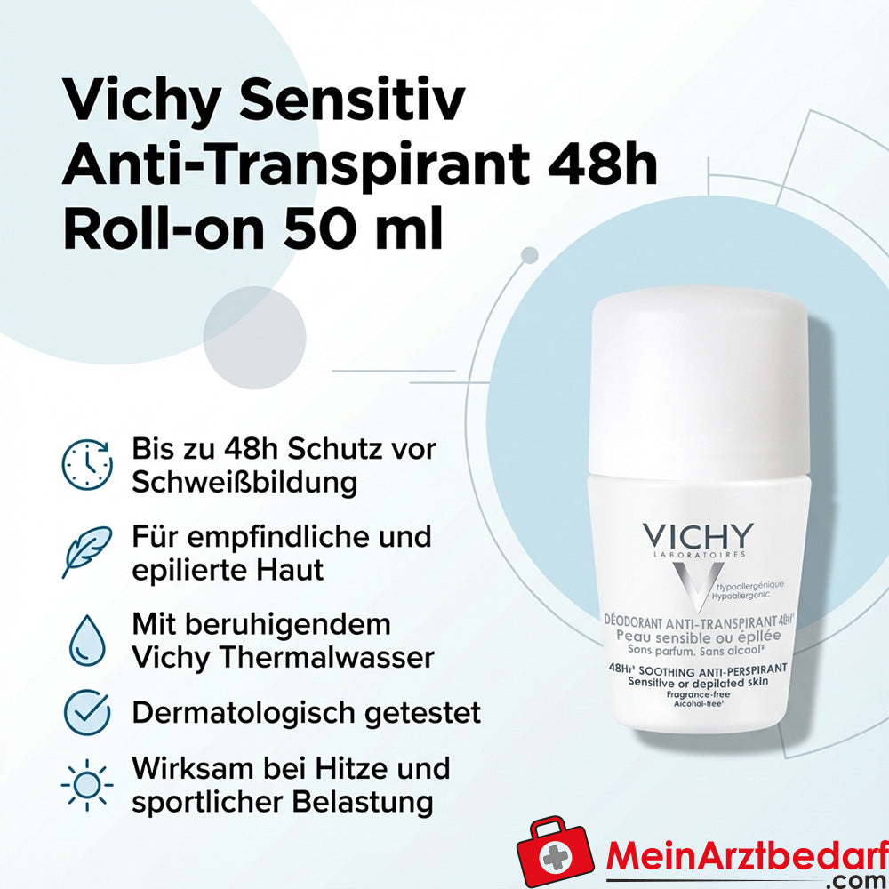 Vichy Sensitiv Anti-transpirant 48h Dialuminiumchloride Pentahydroxide Roll-on 50 ml