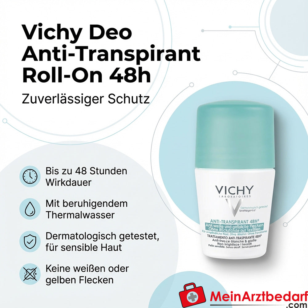 Vichy Deo Anti-Transpirant Aluminiumchlorhydrat Roll-On 48h 50 ml