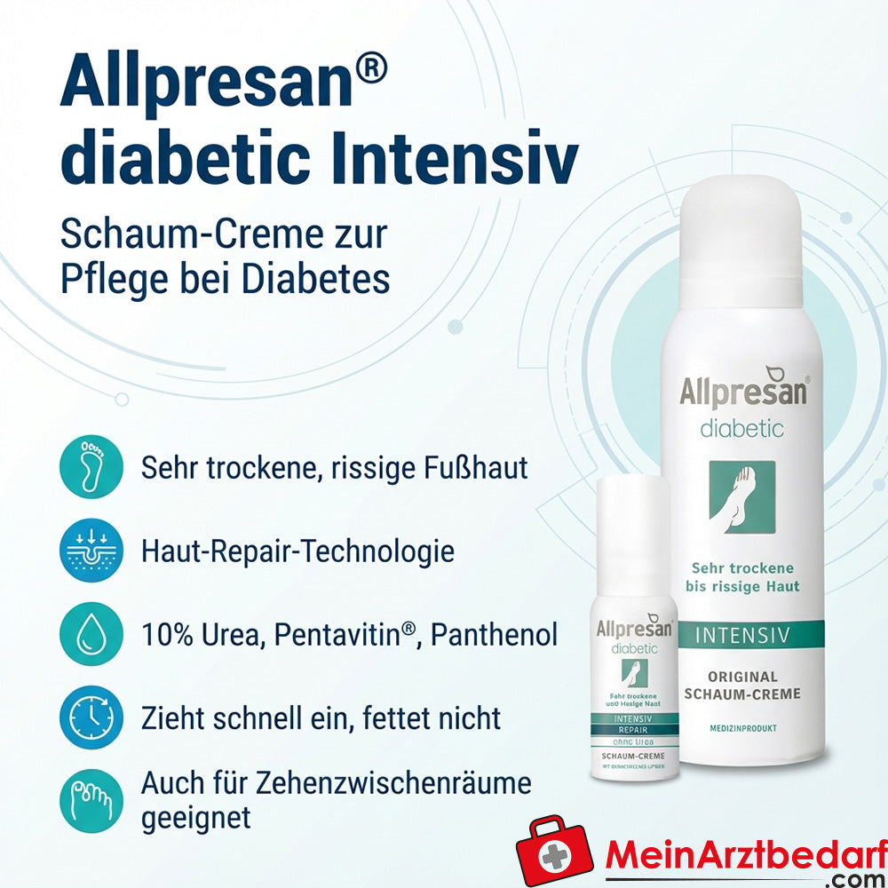 Allpresan Diabetische Intensieve Schuimcrème 10% Urea 125 ml