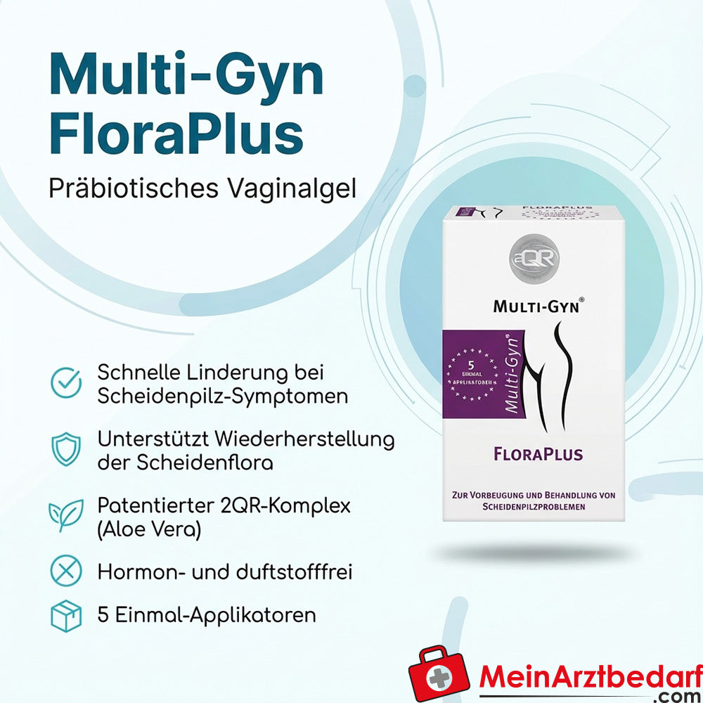 Multi-Gyn FloraPlus präbiotisches Vaginalgel mit Lactitol &  Fructo‑Oligosacchariden 5 x 5 ml