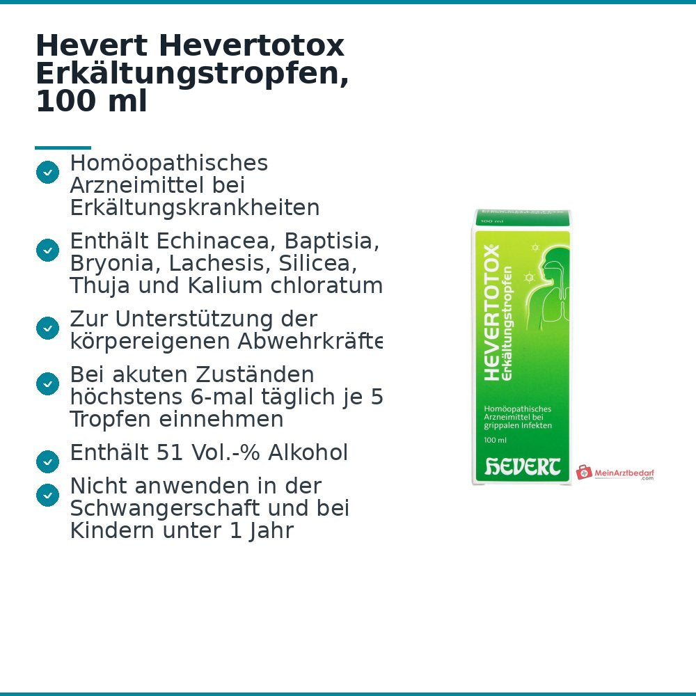 Hevert Hevertotox Krople na przeziębienie, 100 ml
