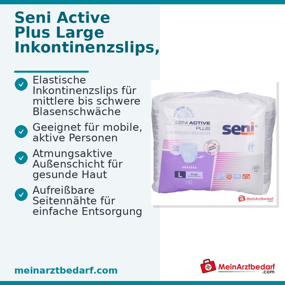 Seni Active Plus incontinentieslip maat L absorptie 7/7 10 stuks