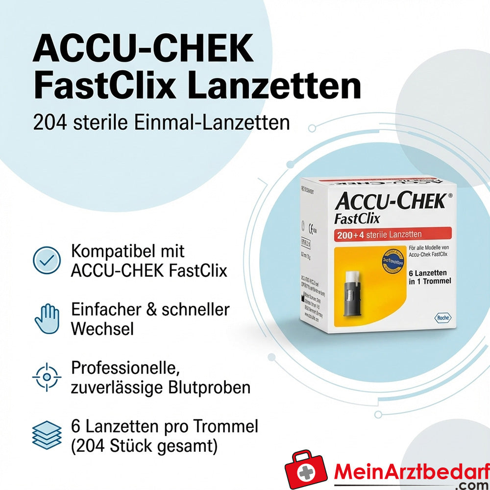 ACCU-CHEK FastClix Lanzetten 204 Stück für FastClix Stechhilfe