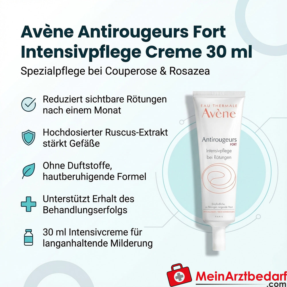 Avène Antirougeurs Fort Intensieve Verzorging met Ruscusextract 30 ml