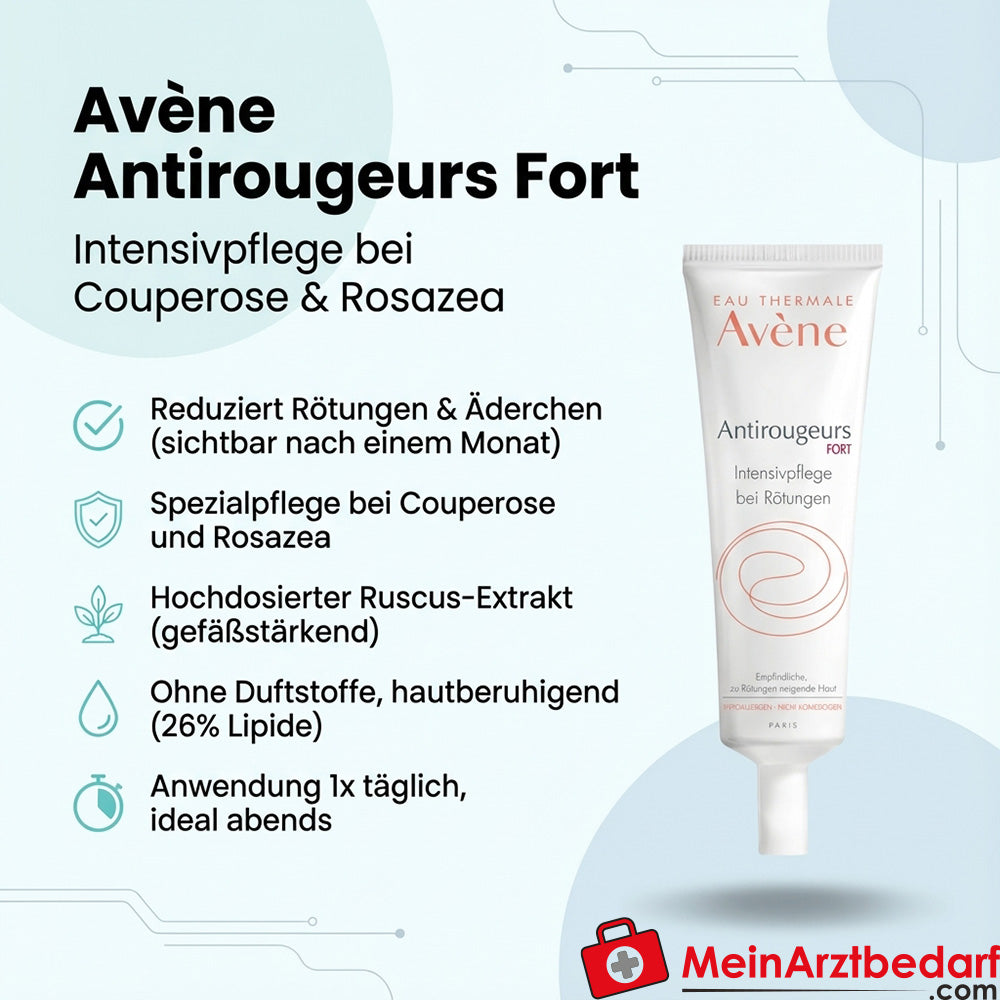 Avène Antirougeurs Fort Intensieve Verzorging met Ruscusextract 30 ml