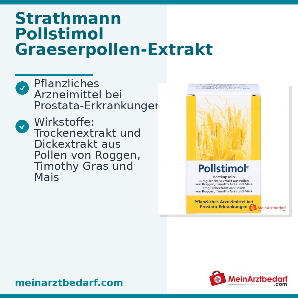 Pollstimol, gélules dures, 23 mg de mélange d'extraits de pollen de graminées, 60 pcs.
