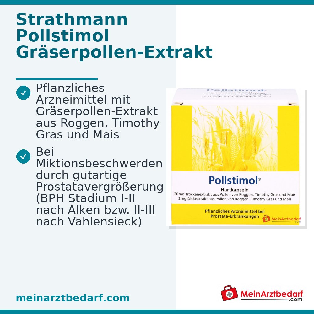 Pollstimol, gélules dures, 23 mg de mélange d'extraits de pollen de graminées, 60 pcs.