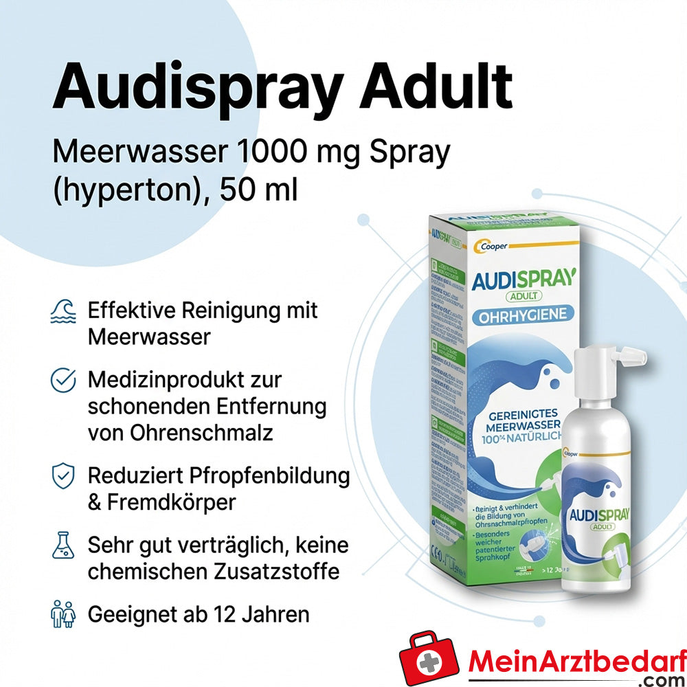 Audispray Acqua di mare per adulti 1000 mg spray (ipertonico) 50 ml dispositivo medico