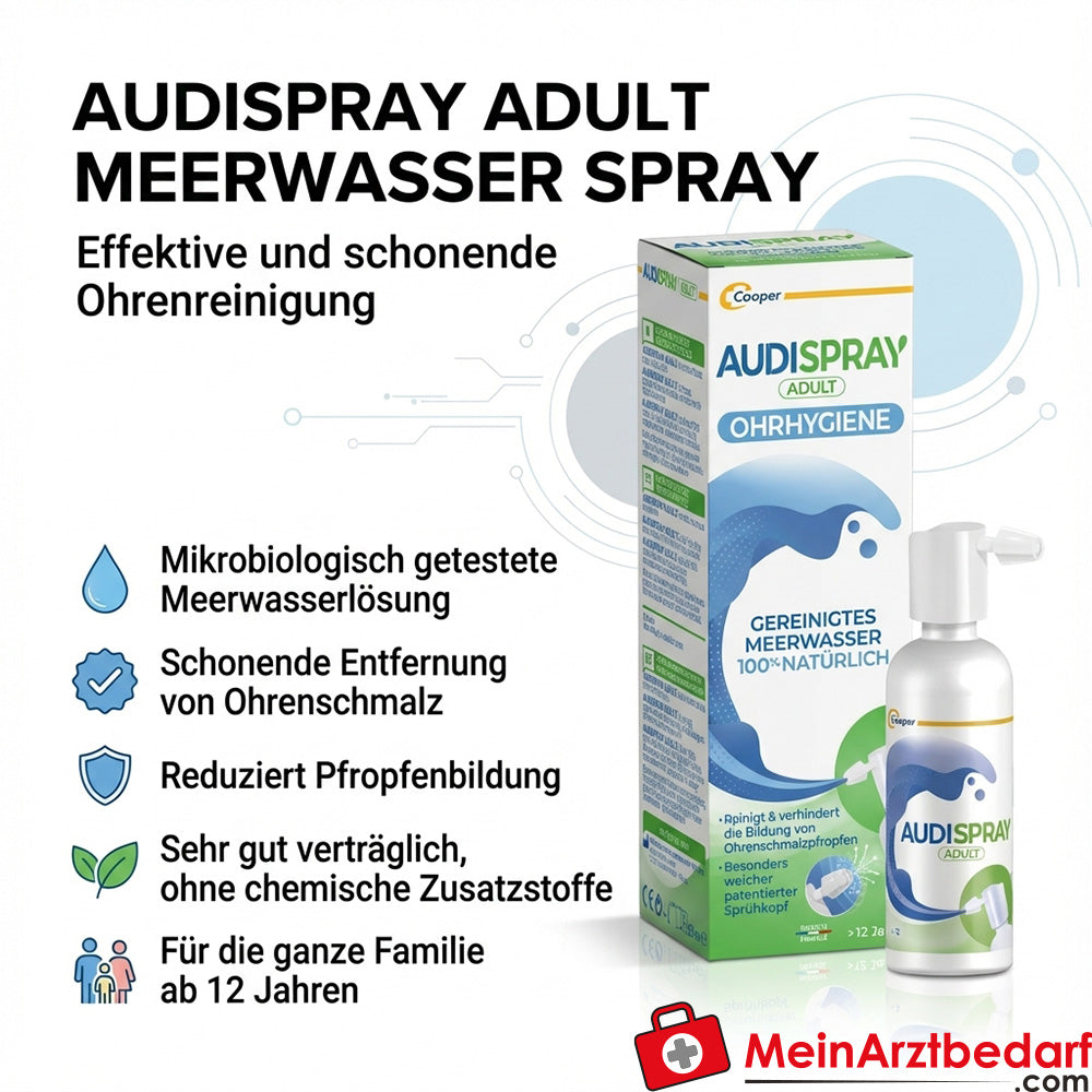 Audispray Acqua di mare per adulti 1000 mg spray (ipertonico) 50 ml dispositivo medico