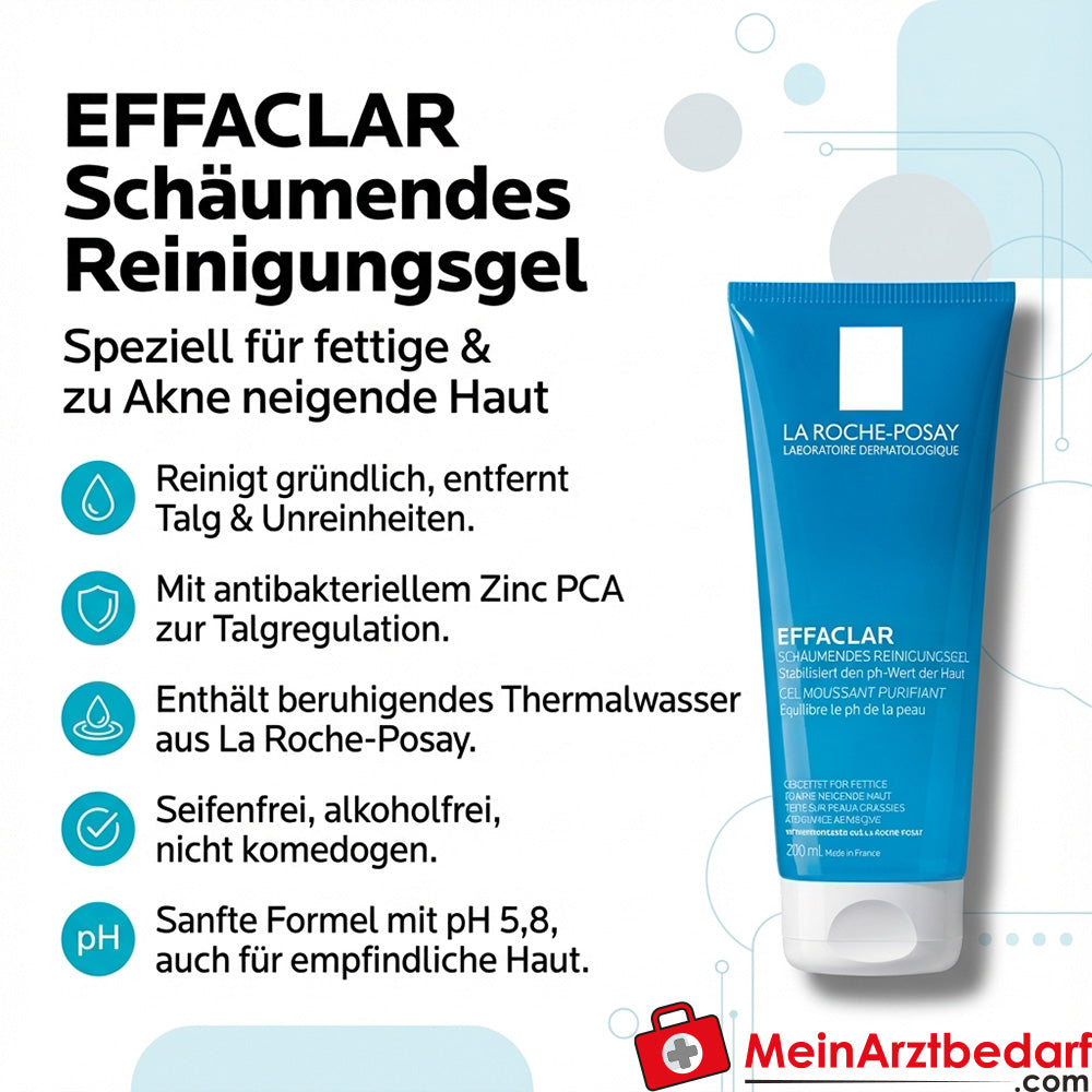 La Roche EFFACLAR Piankowy żel oczyszczający z cynkiem PCA 200 ml