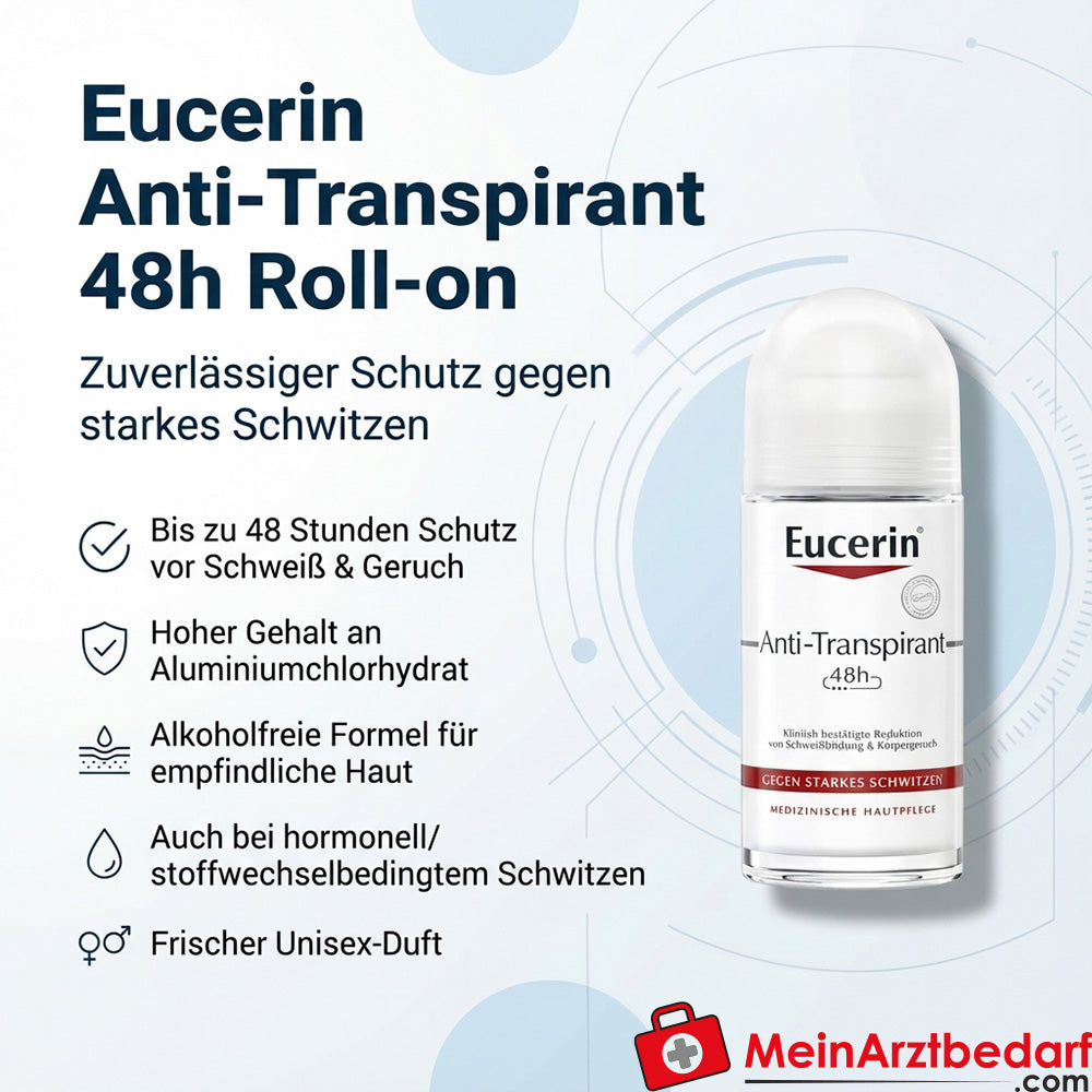 Eucerin Anti-Perspirant 48h Aluminium Chlorohydrate Roll-on 50 ml