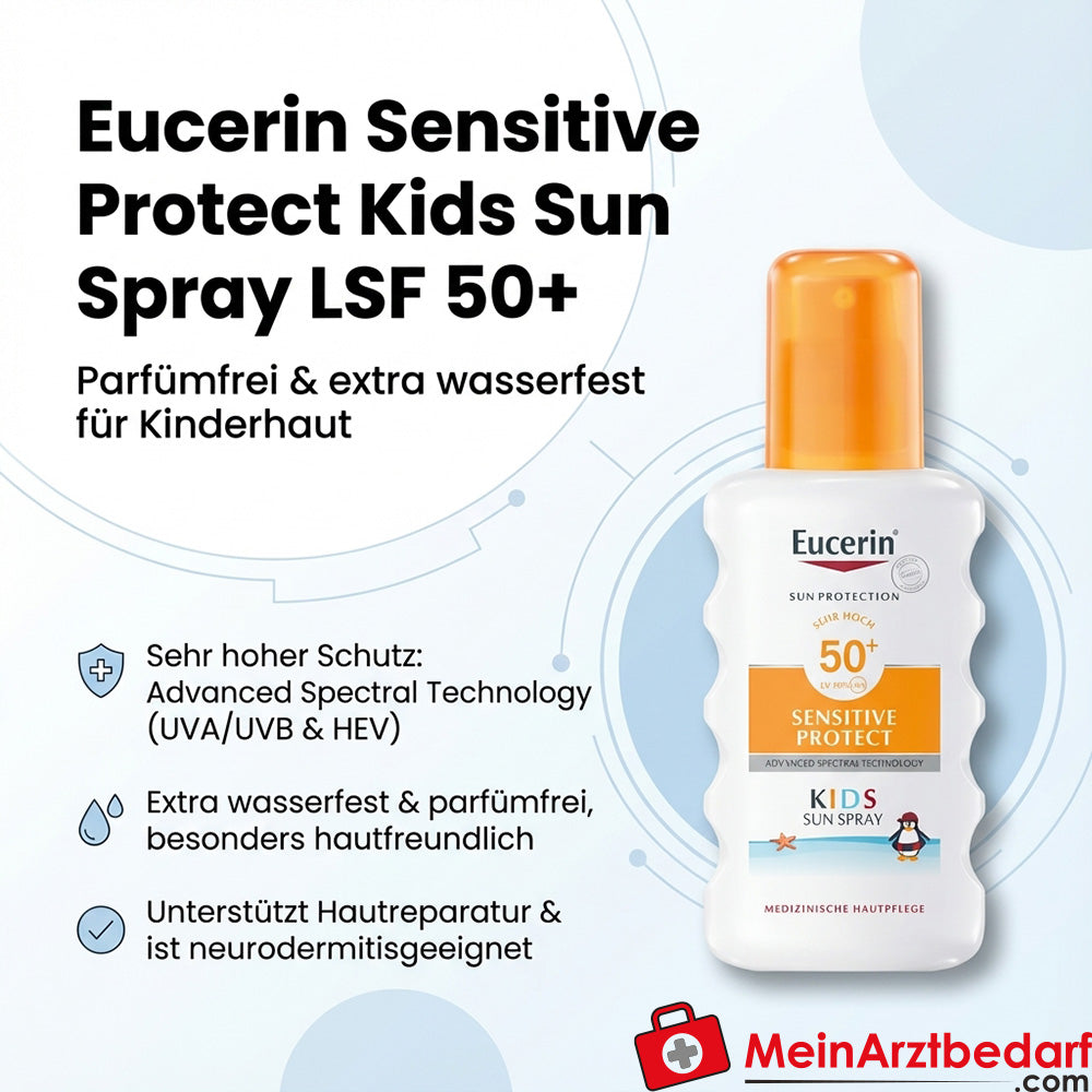 Eucerin Sensitive Protect Kids Sun Spray FPS 50+ sin perfume 200 ml