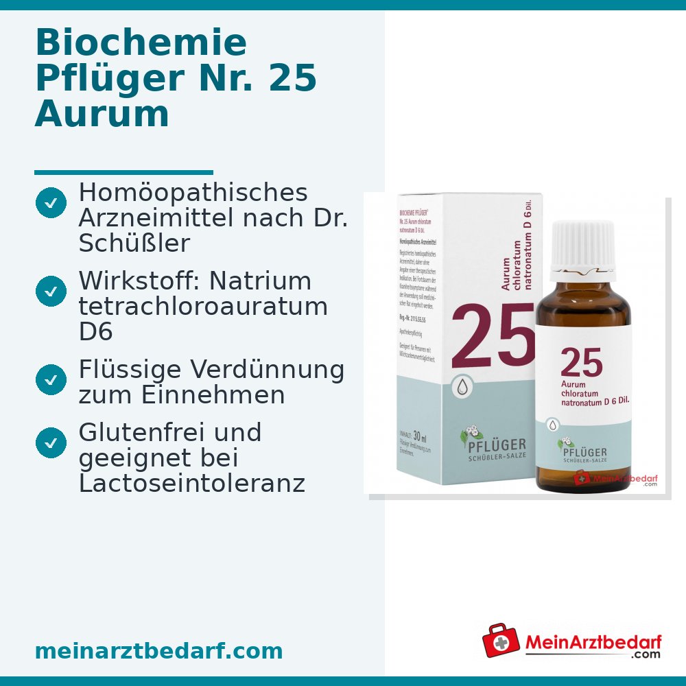 Biochemie Pflüger nr. 25 Aurum chlorum natronatum D6 1000 mg druppels