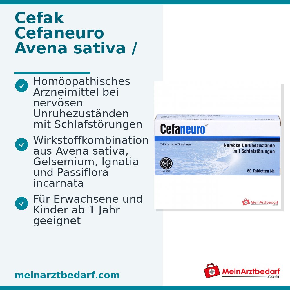 Cefaneuro comprimés (Gelsemium/Avena sativa/Strychnos/Passiflora) 30 mg, 20 comprimés