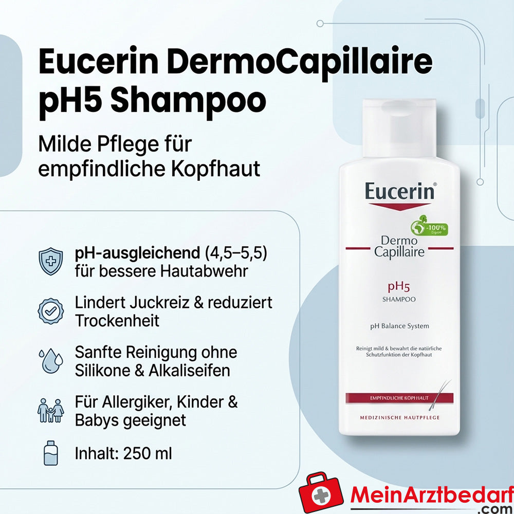 Eucerin DermoCapillaire pH5 Shampoo für empfindliche Kopfhaut 250 ml