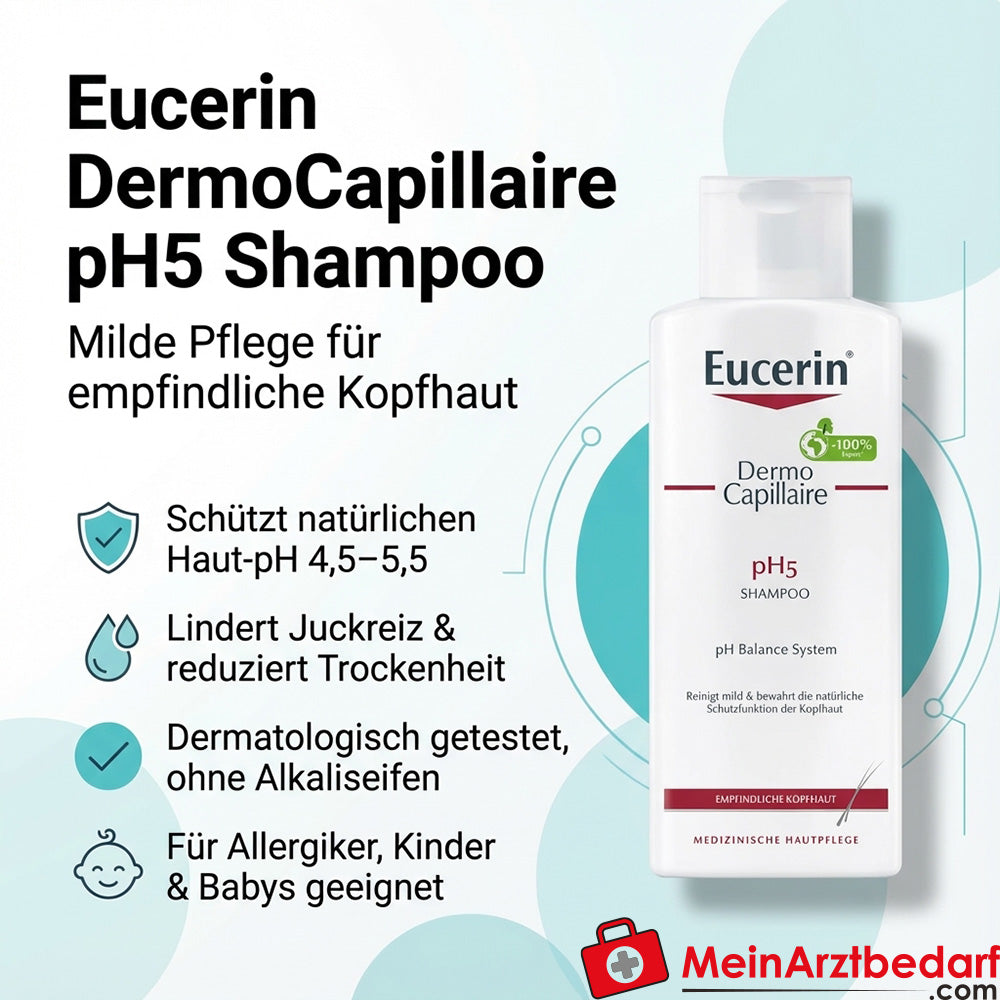 Eucerin DermoCapillaire pH5 Shampoo für empfindliche Kopfhaut 250 ml