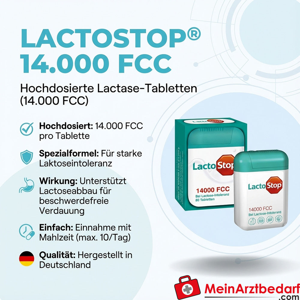 LactoStop Lactase 14.000 FCC Tabletten 80 Stück