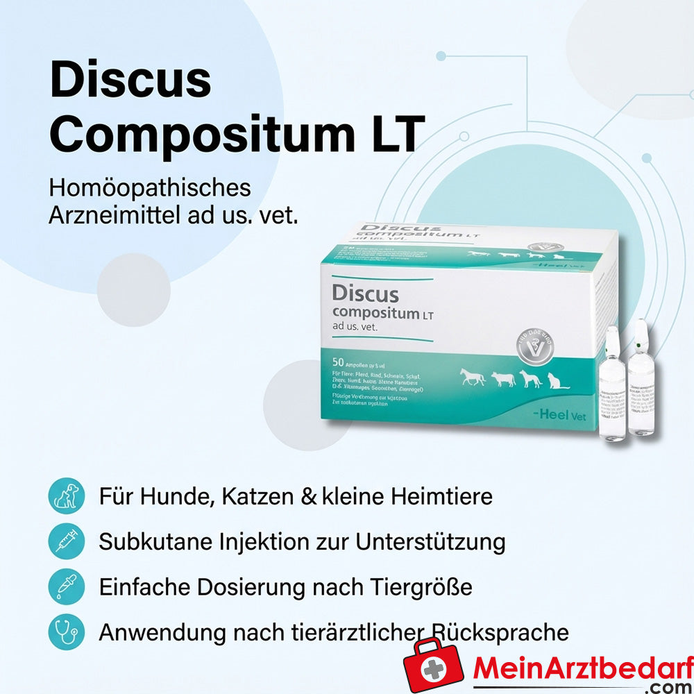 Discus Compositum LT ad us. dierenarts. homeopathisch geneesmiddel 5 ml ampullen 50 stuks