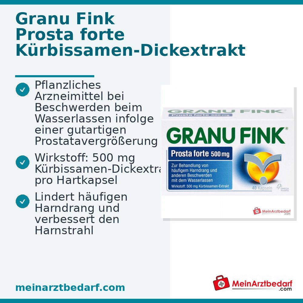 GRANU FINK Prosta forte 500 mg Kapseln, 140 St