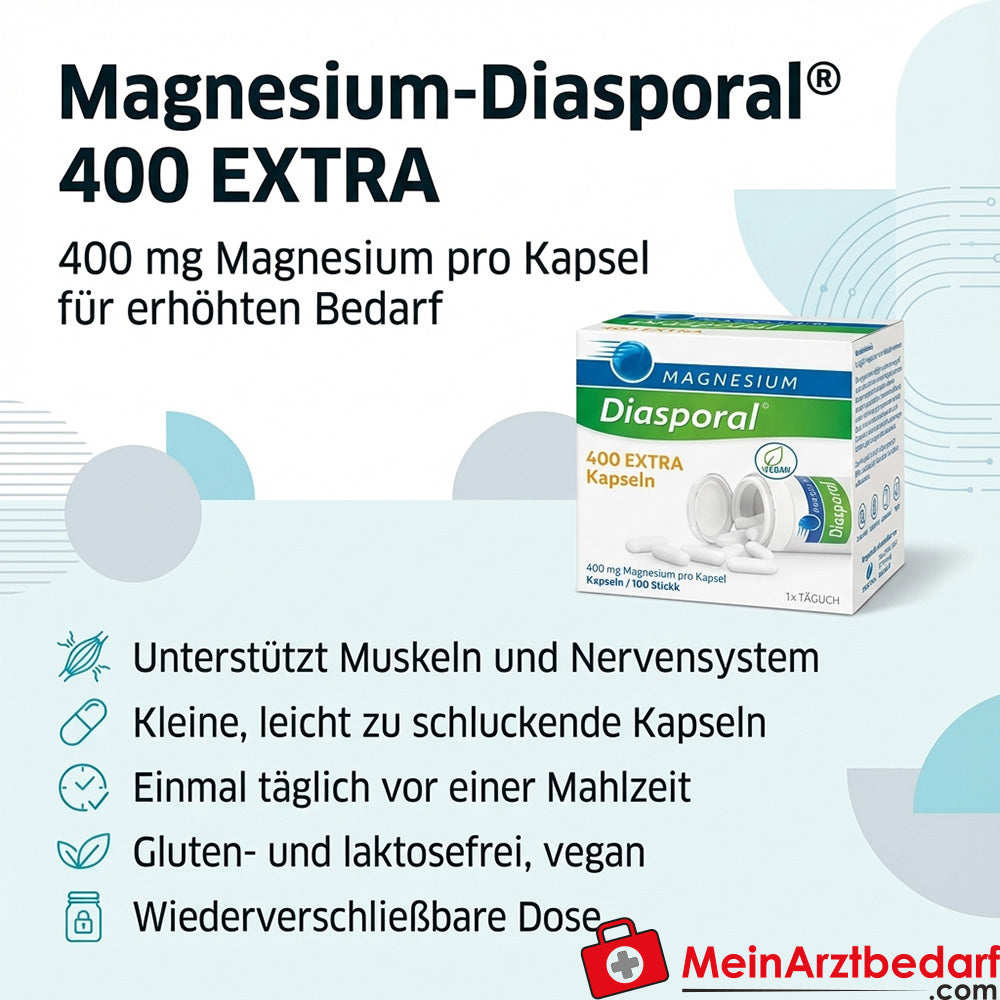 Magnesium Diasporaal 400 mg Extra Capsules 100 Capsules