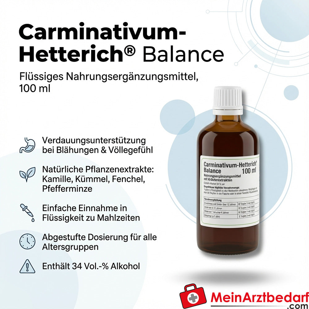 Teofarma Carminativum-Hetterich Balance pflanzliche Tropfen 100 ml