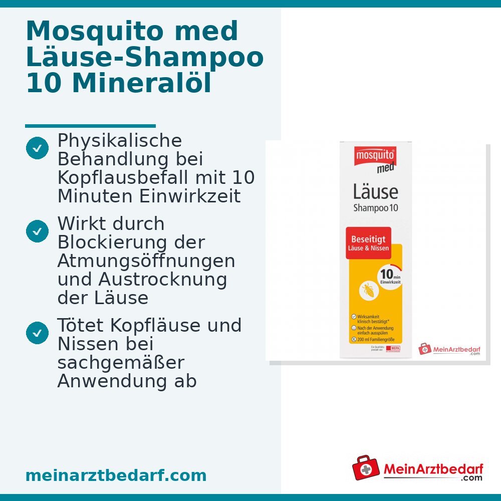 muggen med Luizenshampoo 10 Paraffineshampoo