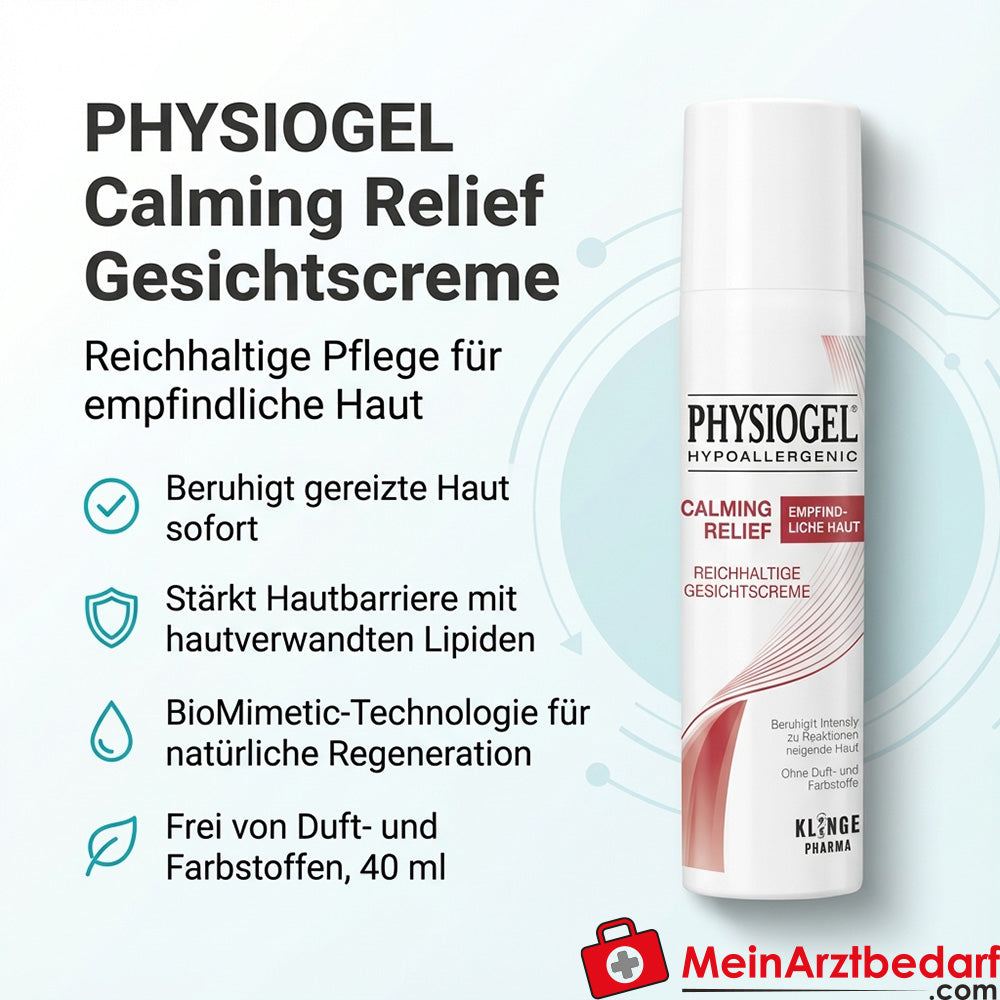 PHYSIOGEL Crema Facial Rica Alivio Calmante 40 ml para pieles secas y sensibles