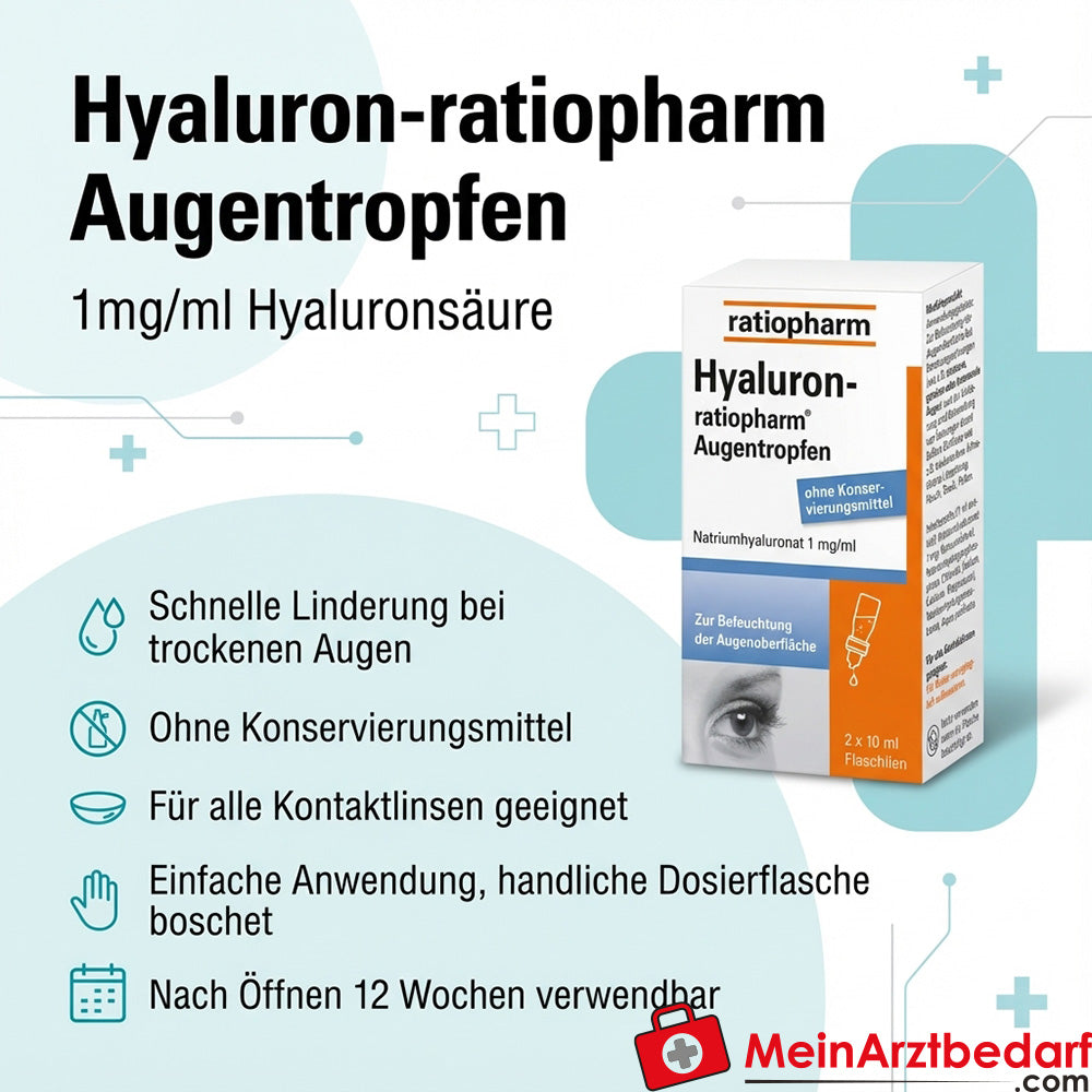 Hyaluron-ratiopharm collirio Acido ialuronico 1 mg 20 ml