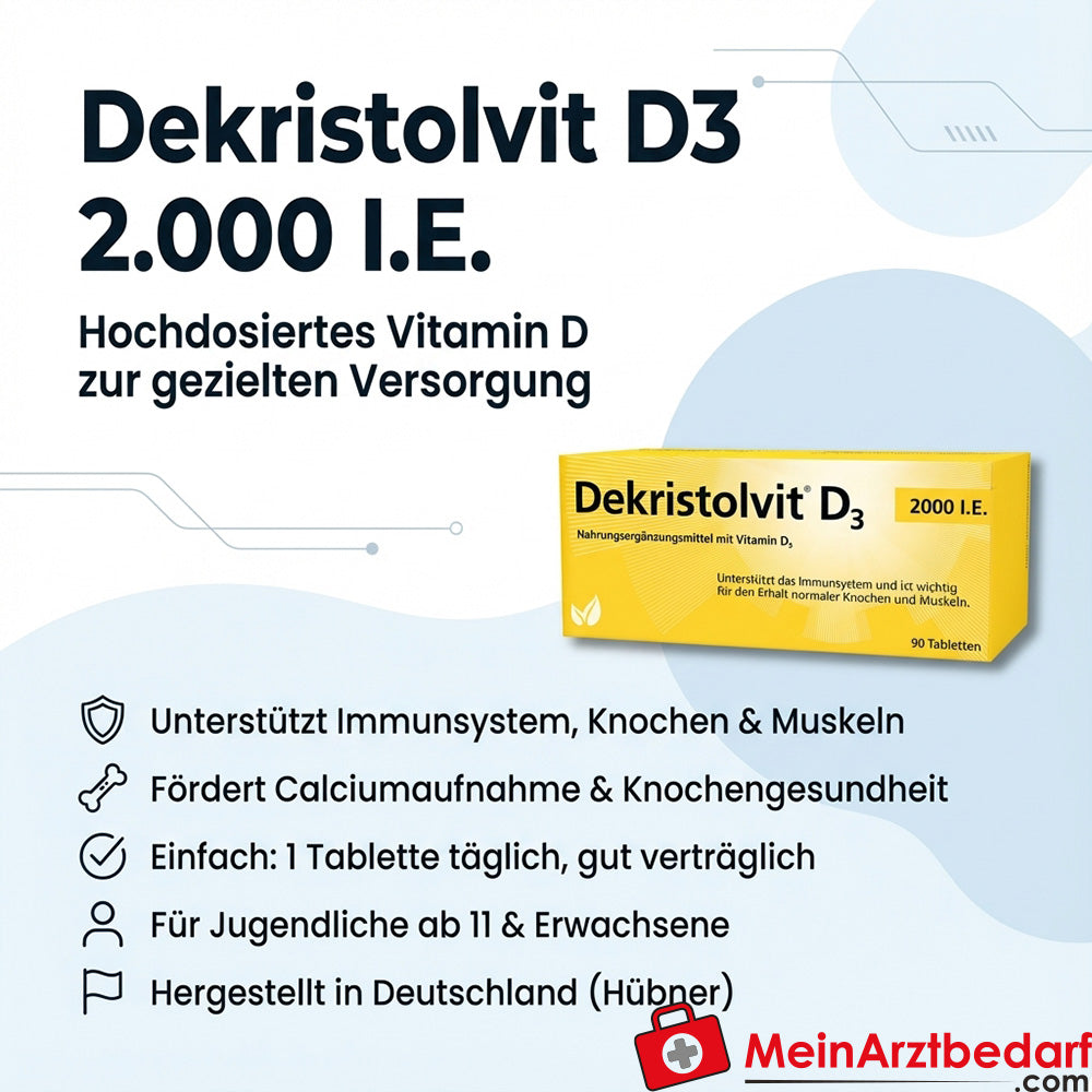 Hübner Dekristolvit D3 2.000 I.E. Tabletten 90 Stück