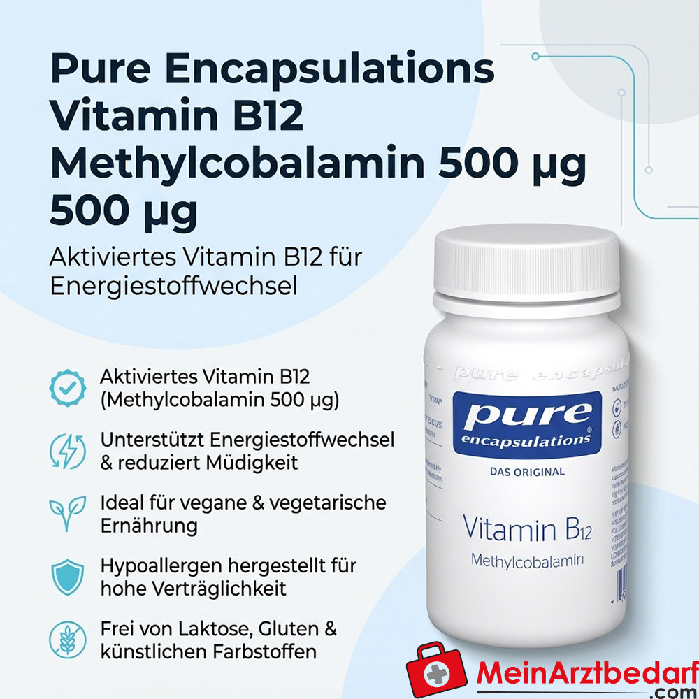 Pure Encapsulations® Vitamine B12 Methylcobalamine 500 µg Capsules 90 Capsules