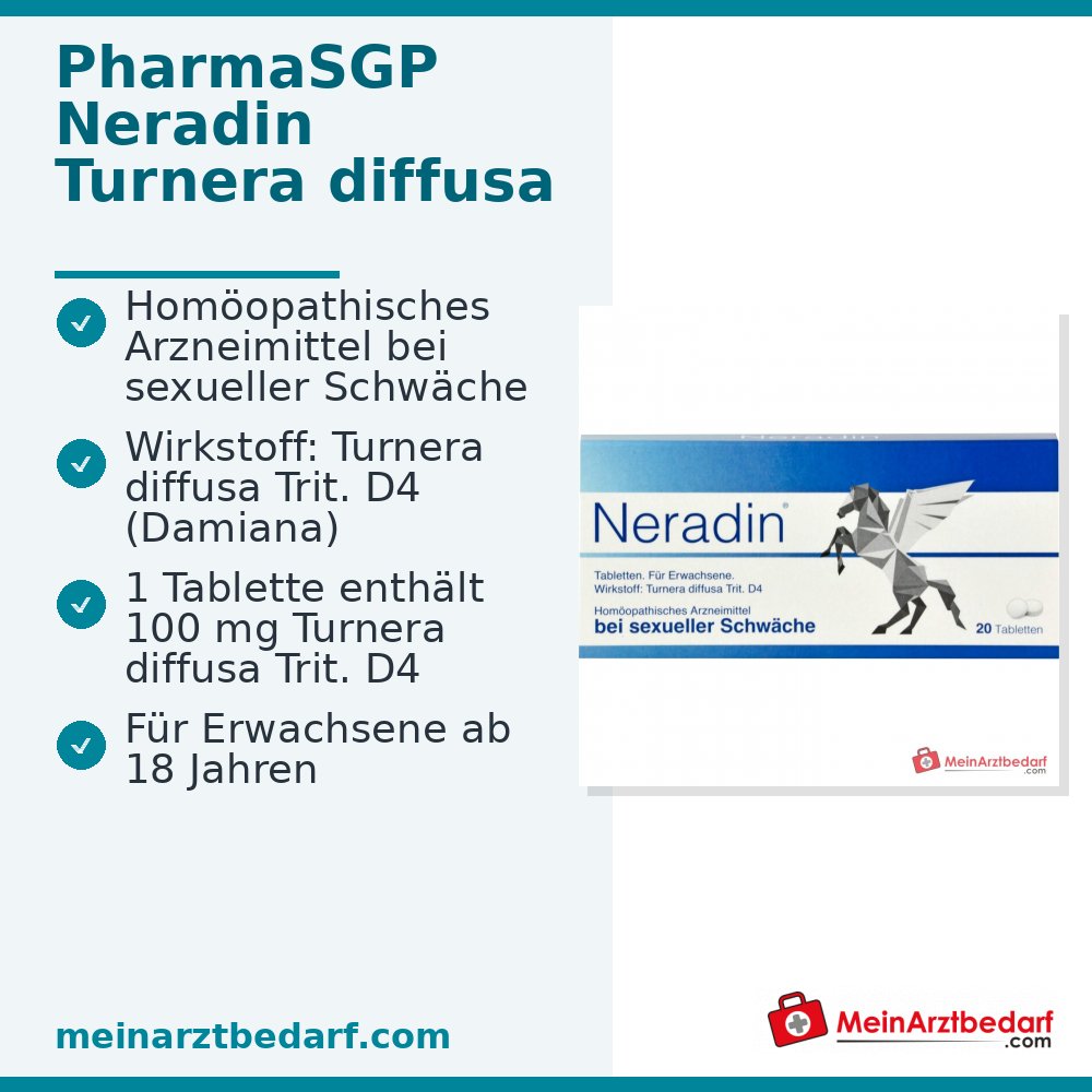 PharmaSGP Neradin Turnera diffusa D4 Comprimés, 20 pièces.