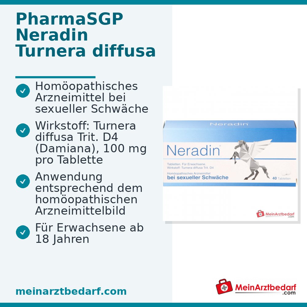 PharmaSGP Neradin Turnera diffusa D4 Comprimés, 20 pièces.