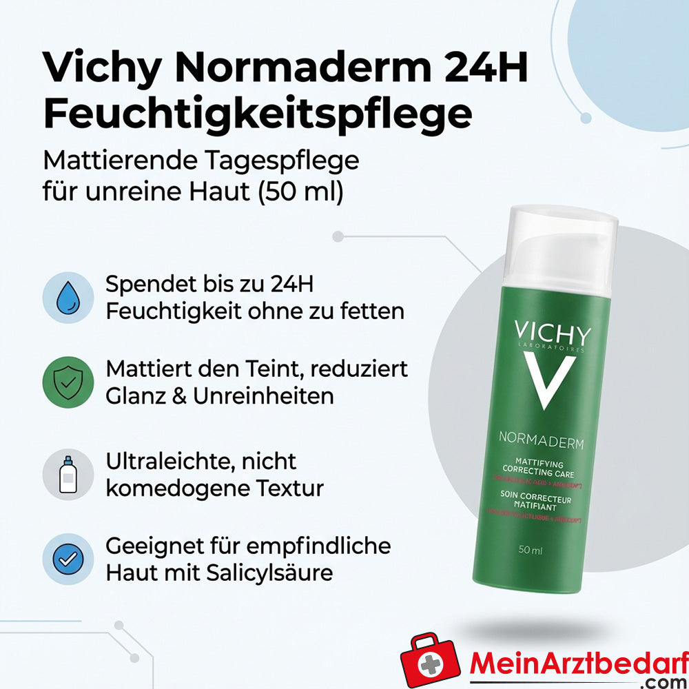 Vichy Normaderm 24H Feuchtigkeitscreme Salicylsäure 50 ml