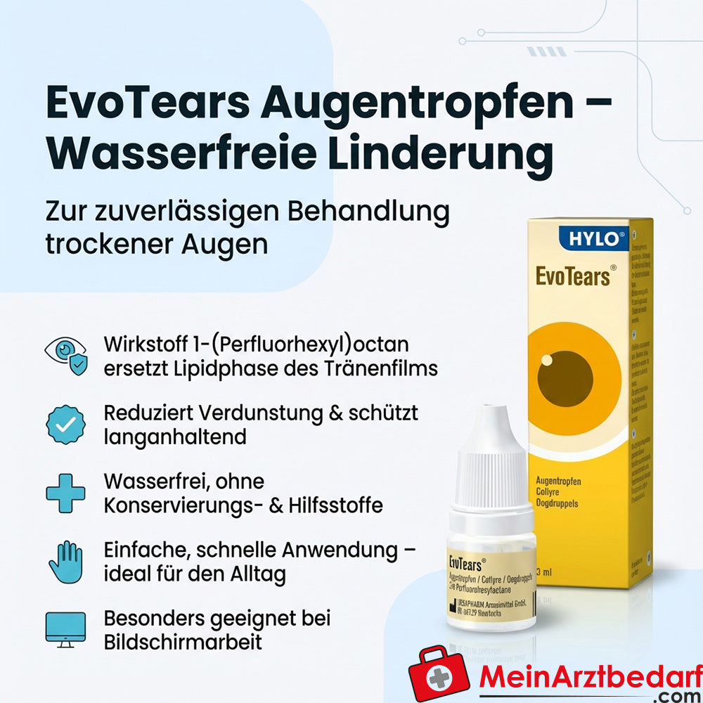 EvoTears Augentropfen 1-(Perfluorhexyl)octan wasserfrei 3 ml