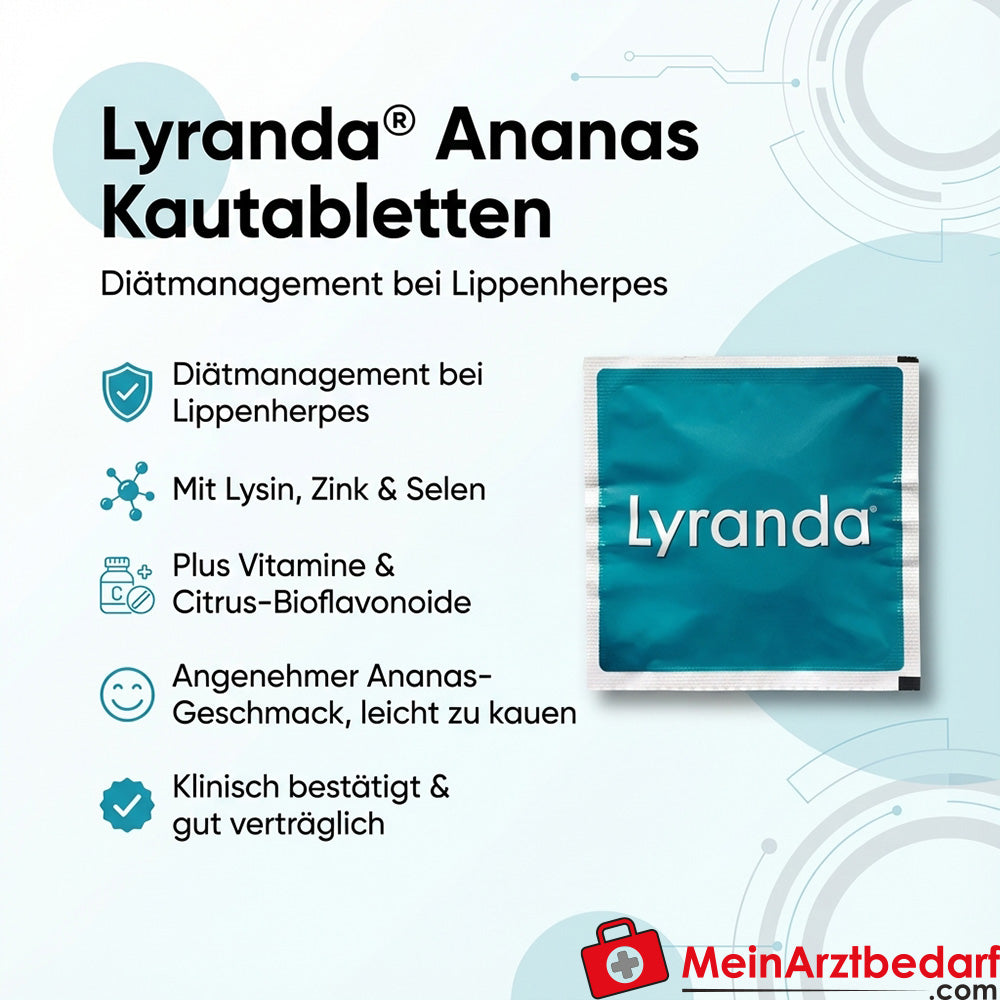 Lyranda Ananas Lysin Zink Selen Kautabletten 20 Stück