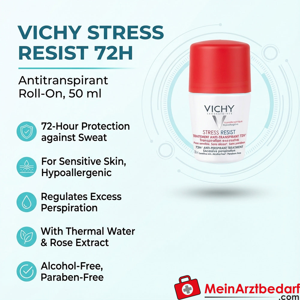Vichy Desodorante Roll-On Clorhidrato de Aluminio Antitranspirante 50 ml