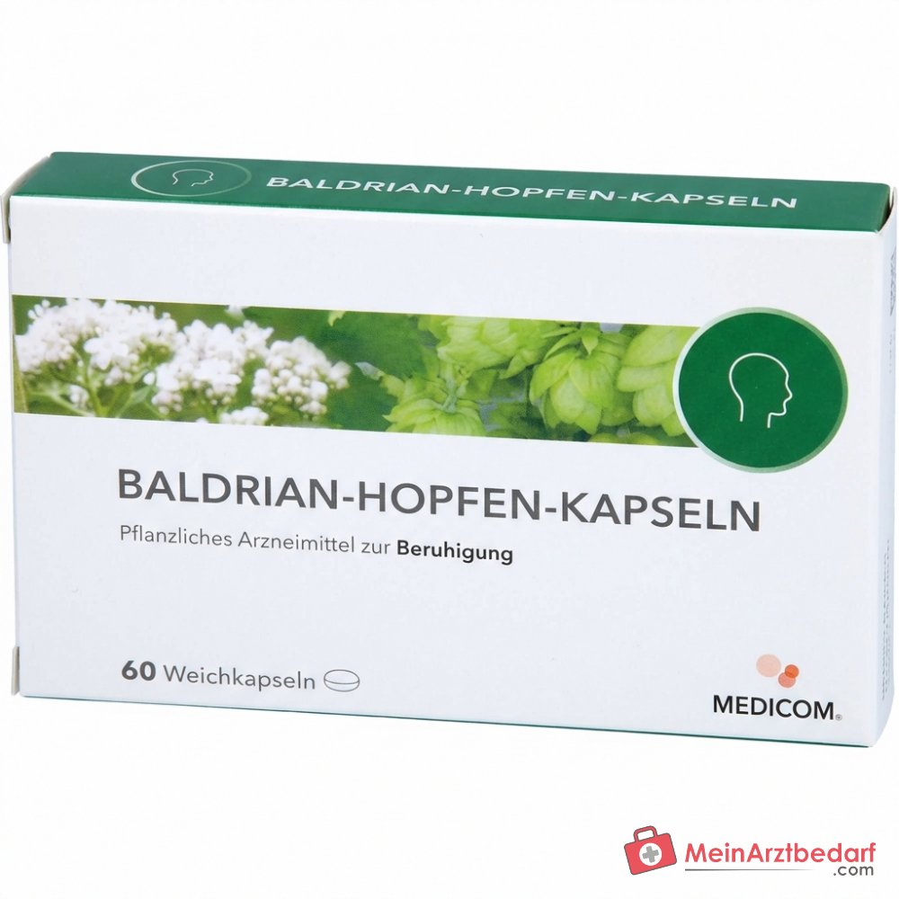 Capsule di Valeriana e Luppolo (Valeriana & Luppolo) farmaco a base di erbe, 60 pz.