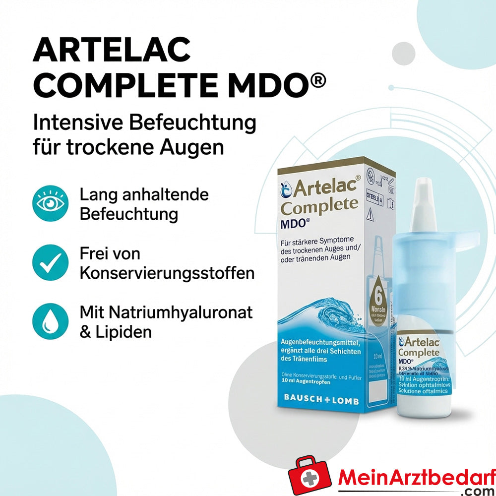 Artelac Complete MDO 0,24% Natriumhyaluronat Augentropfen 10 ml