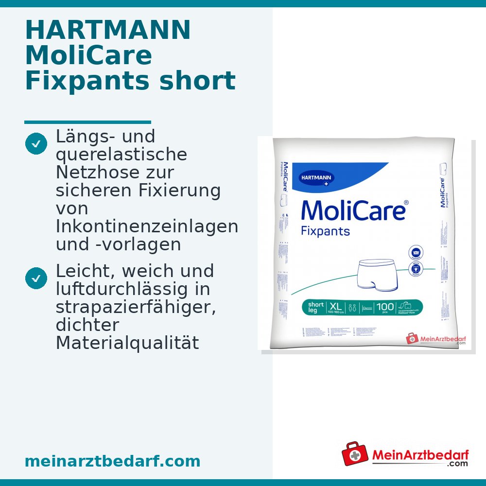 MoliCare Fixpants korte broekspijpen mesh maat XL heupomvang 100-160 cm