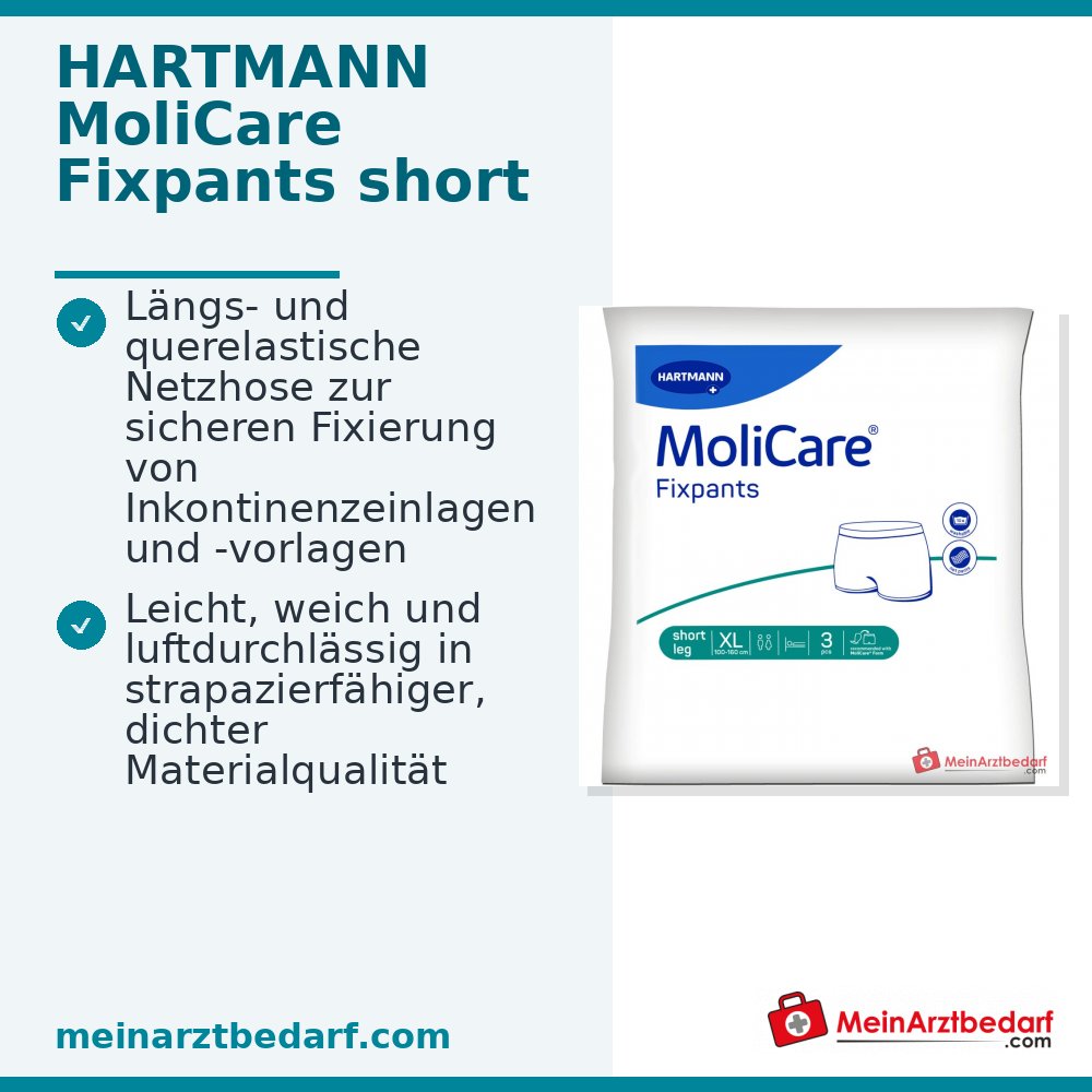MoliCare Fixpants korte broekspijpen mesh maat XL heupomvang 100-160 cm