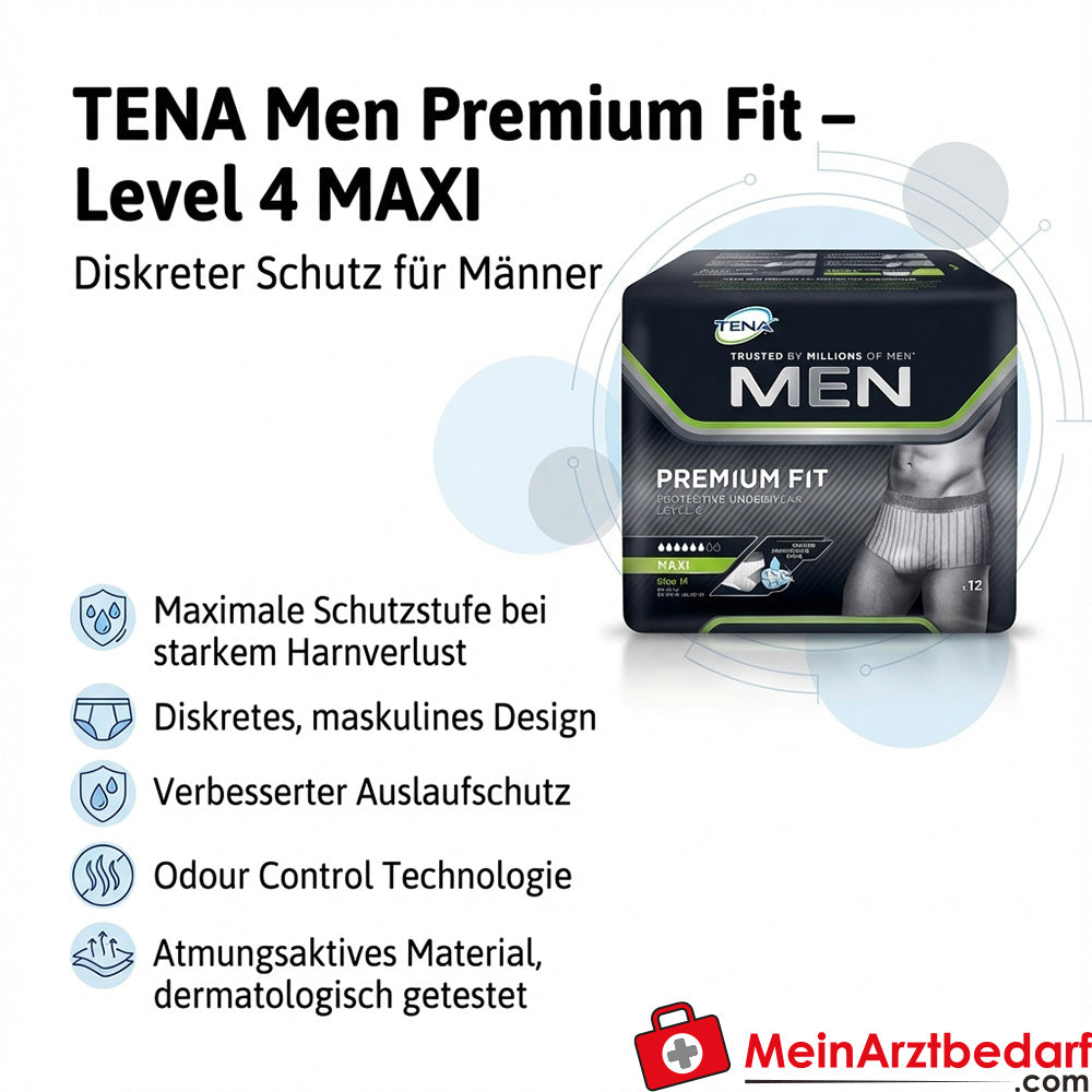TENA Mannen Premium Fit Wegwerpbroek Niveau 4 Maat M
