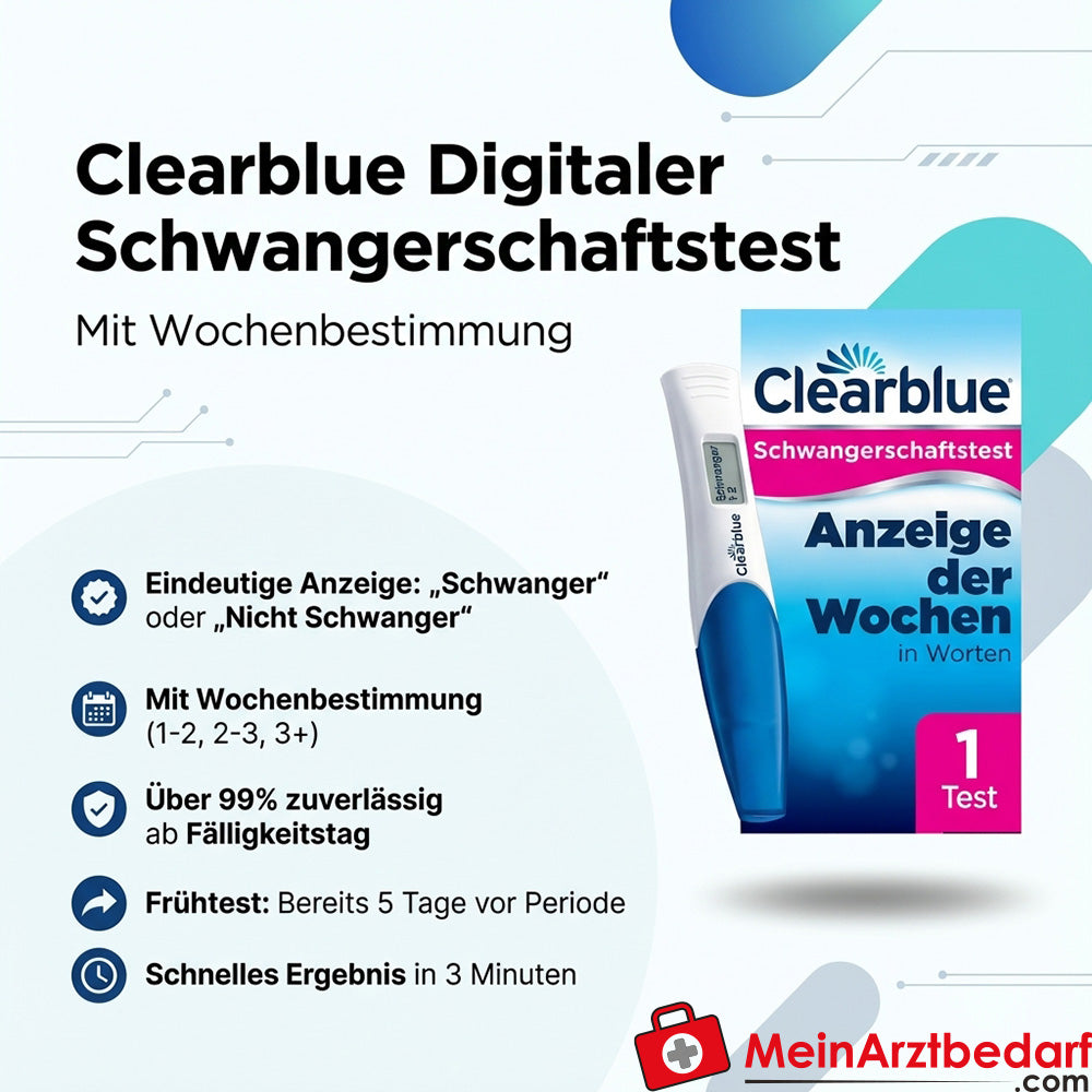 Clearblue Test ciążowy cyfrowy z określeniem tygodnia 1 szt.
