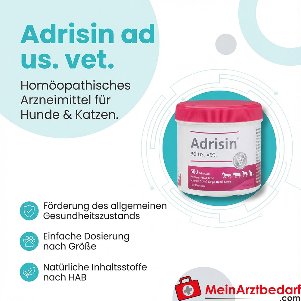 Adrisin ad us. vet. homeopathisch geneesmiddel tabletten 301,5 mg 500 stuks