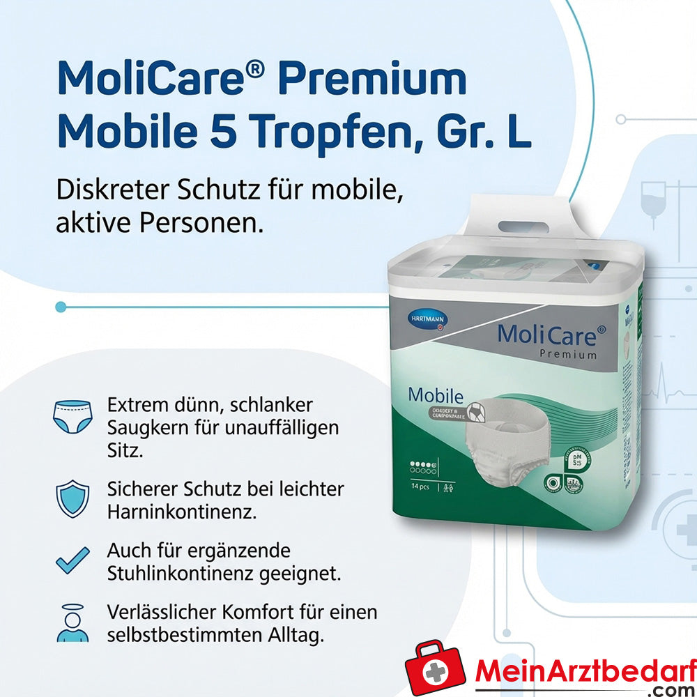 MoliCare Premium Mobile 5 Tropfen Einweghose Gr. L