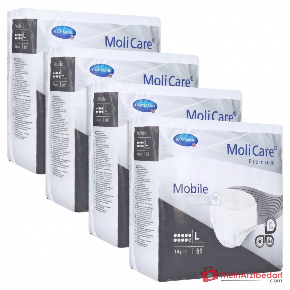Hartmann MoliCare Premium Mobile 8 druppels wegwerpluier maat L, 56 stuks