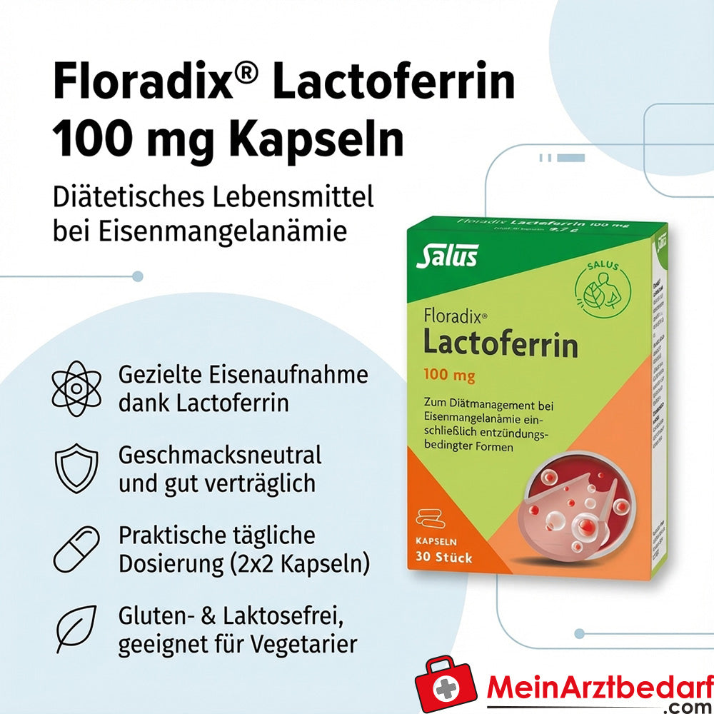 Salus Floradix Lactoferrin 100 mg Kapseln 30 Stück