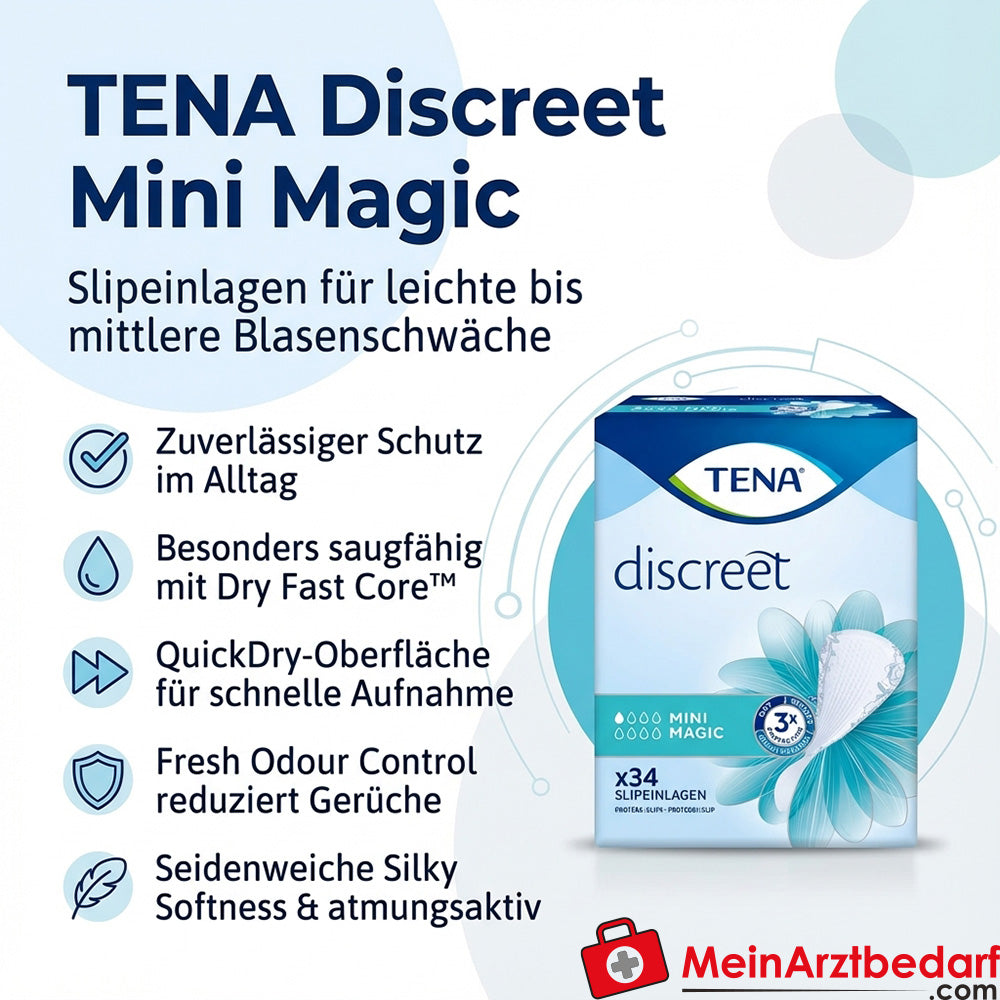 TENA Discreet Mini Magic, salvaslip per debolezza vescicale lieve 1 confezione